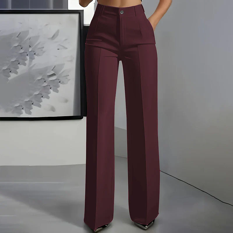 Elvira - Elegante højtaljede bukser med lige ben - Image 11