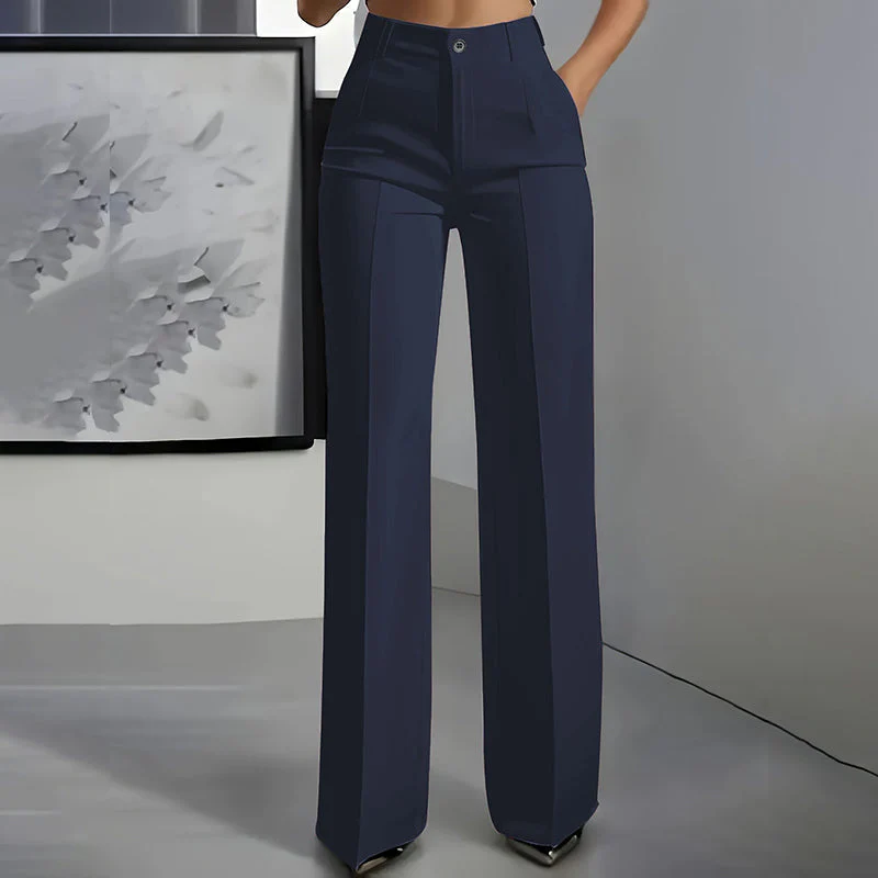 Elvira - Elegante højtaljede bukser med lige ben - Image 14