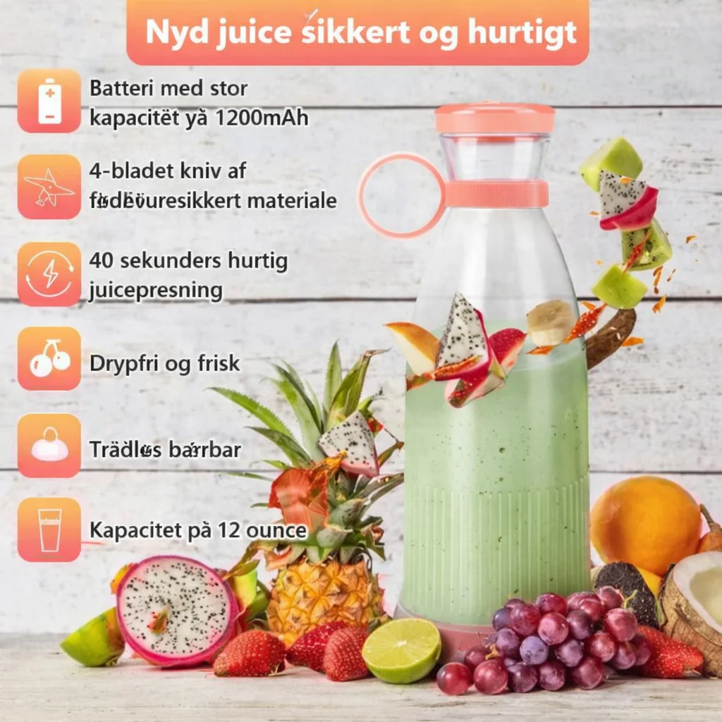 FriskMix™ - Bærbar blender til friske smoothies på farten - Image 3