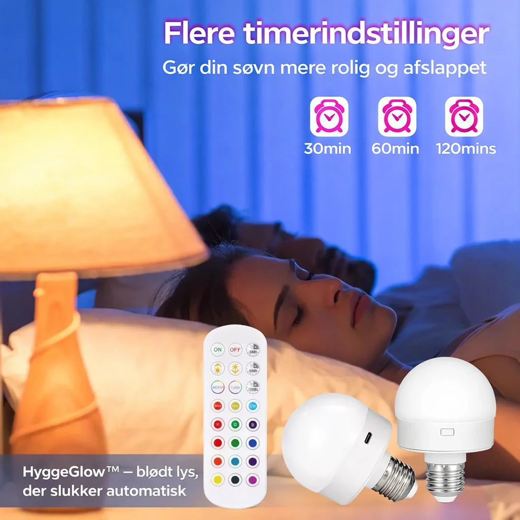 HyggeGlow™  - Trådløs LED-lampe med farver, dæmpning og fuld stemningskontrol - Image 3