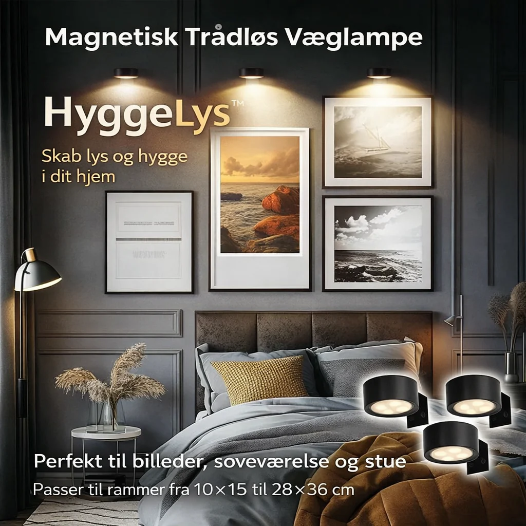 HyggeLys™  – Magnetisk Trådløs Multifunktionel Væglampe (3-pak) - Image 2
