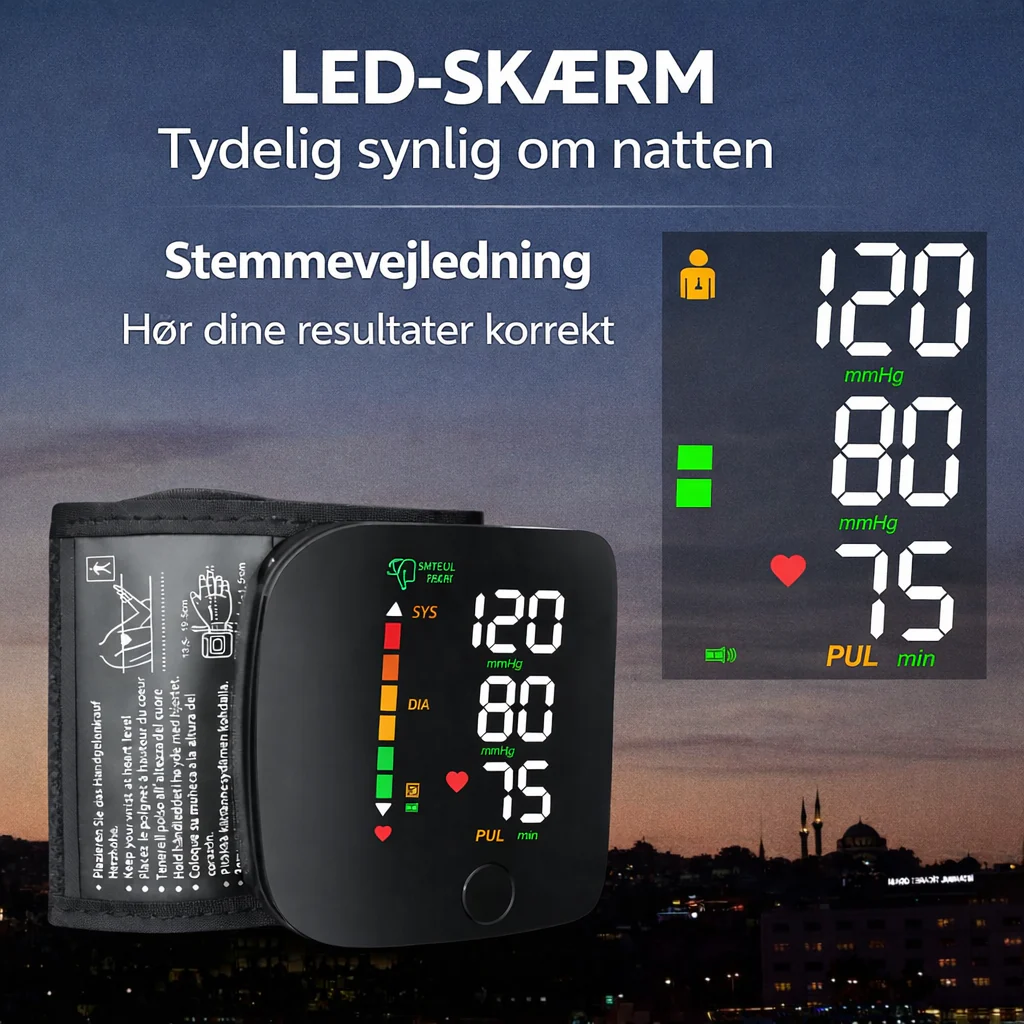 KlarPuls™ | Sikker kontrol over dit blodtryk – blodtryksmåler til håndled - Image 5