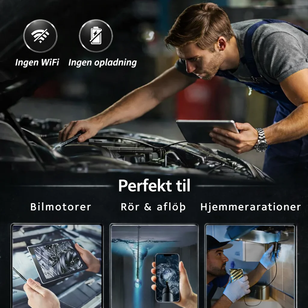 KlarSyn™ – Fleksibelt Inspektionskamera med HD-Billede og LED-Lys - Image 6