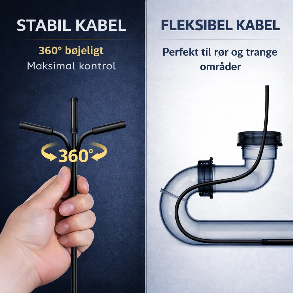 KlarSyn™ – Fleksibelt Inspektionskamera med HD-Billede og LED-Lys - Image 8
