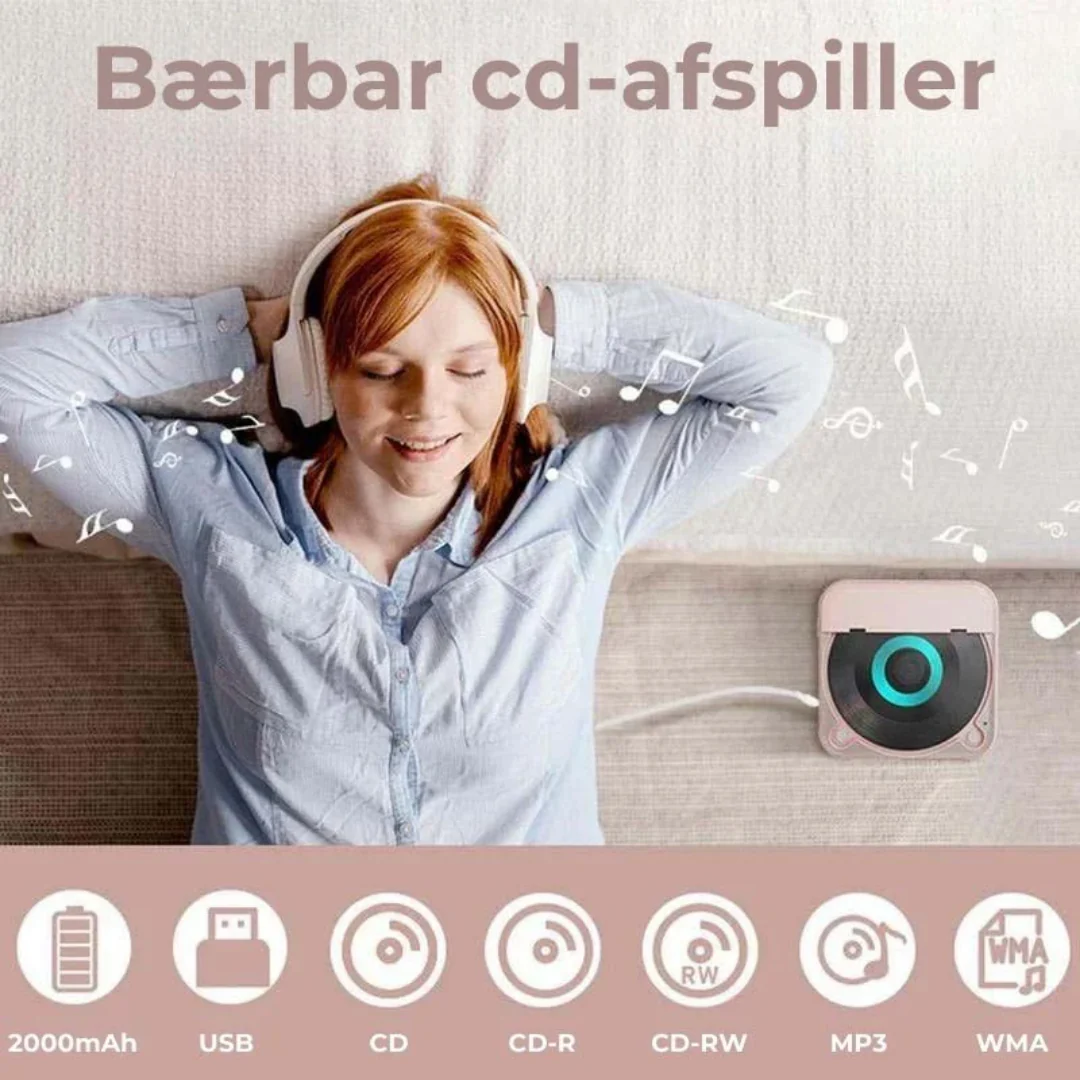 KlarTone CD™ – Trådløs Bærbar CD-Afspiller med Bluetooth - Image 10
