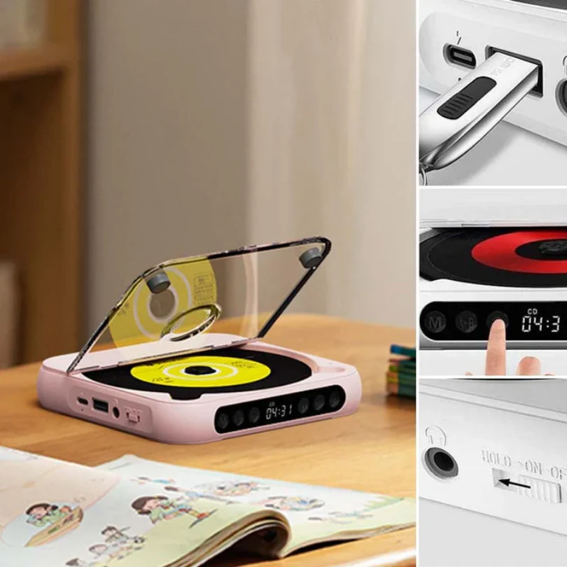 KlarTone CD™ – Trådløs Bærbar CD-Afspiller med Bluetooth - Image 4