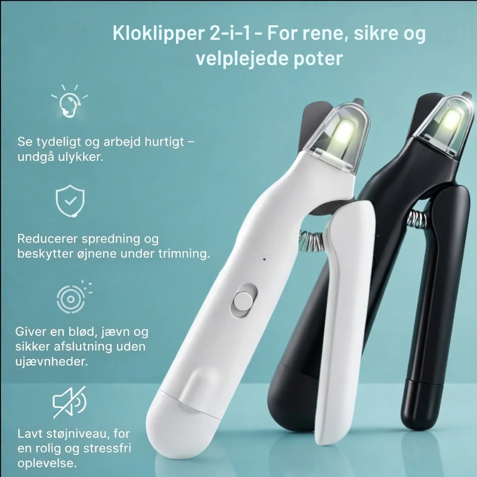 Kloklipper med LED-lys – Præcisionstrimmer til Sikker Klopleje for Kæledyr - Image 3