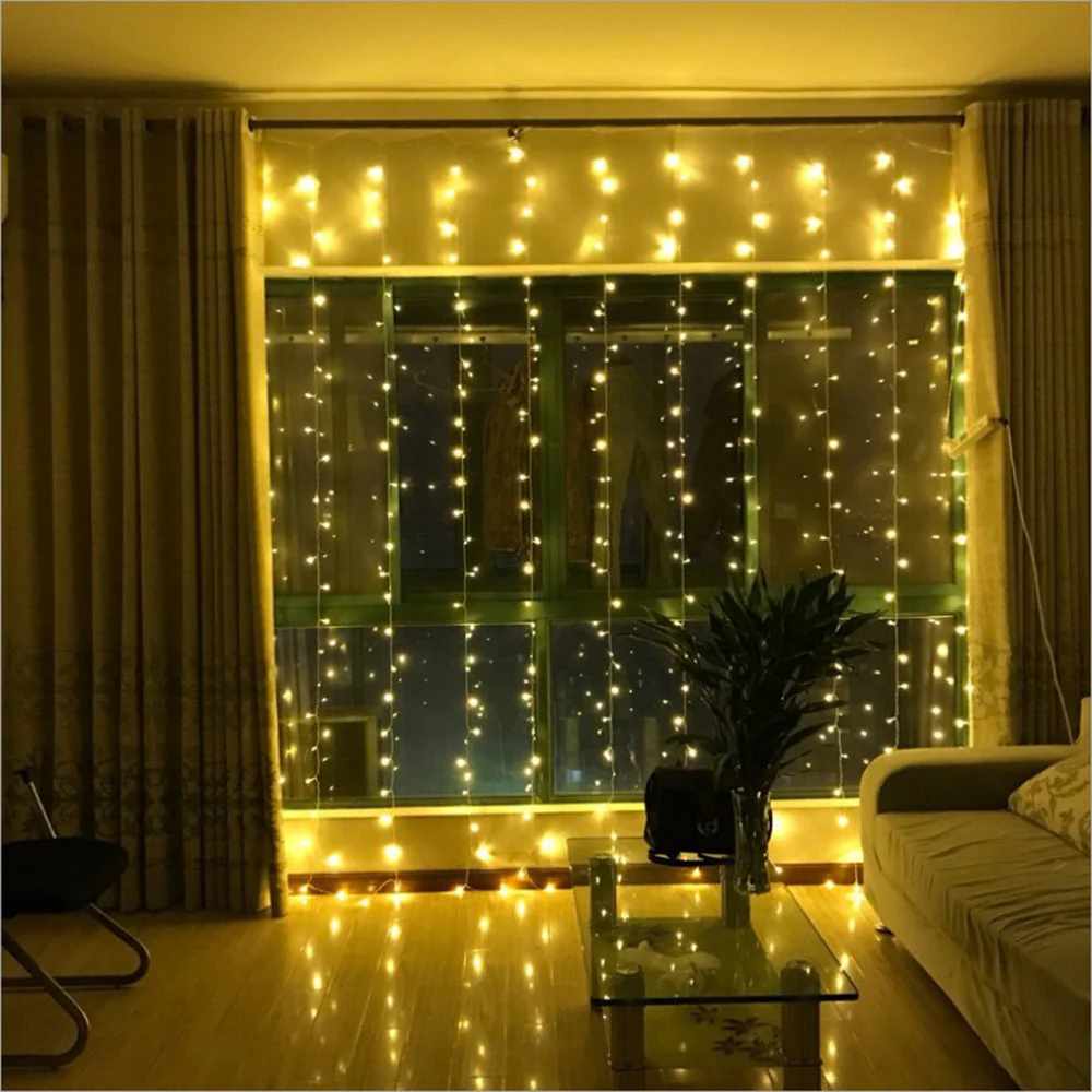 Elegant LED Julgardin - med Timer, 8 Ljuslägen och Fjärrkontroll - Image 10