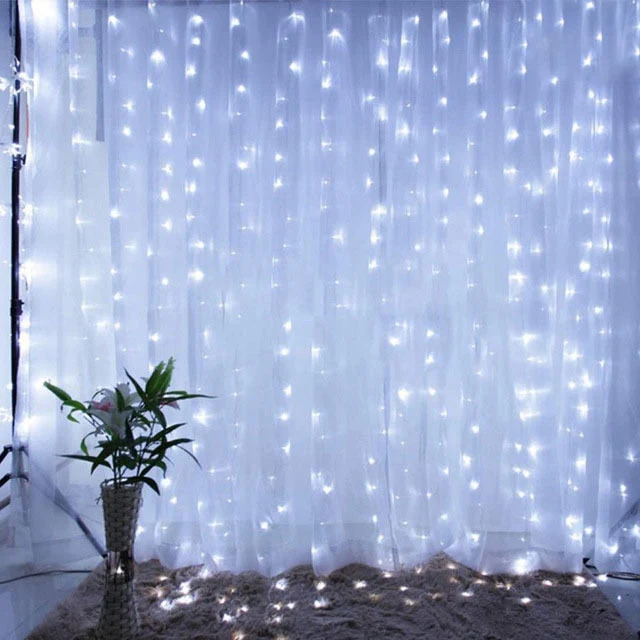 Elegant LED Julgardin - med Timer, 8 Ljuslägen och Fjärrkontroll - Image 6