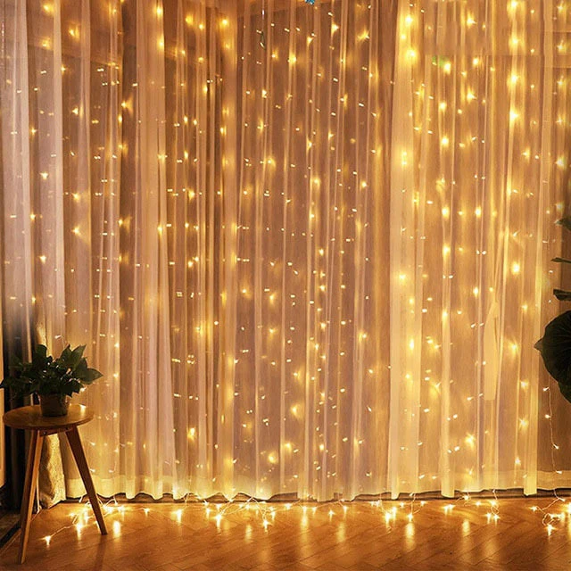 Elegant LED Julgardin - med Timer, 8 Ljuslägen och Fjärrkontroll - Image 7