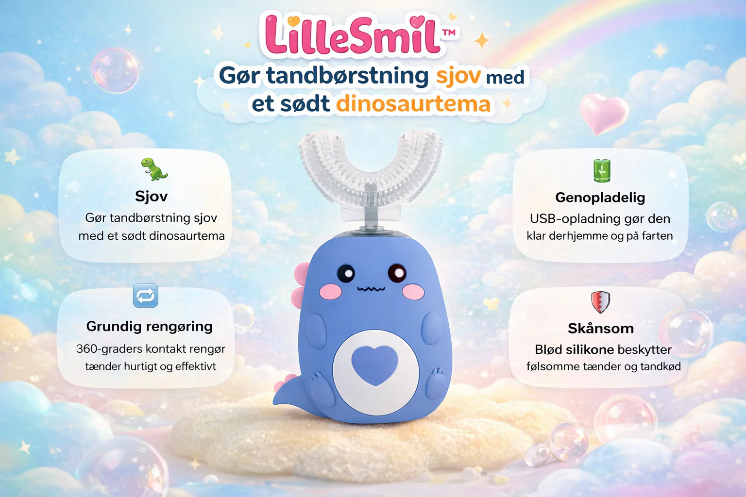 LilleSmil™ Elektrisk Tandbørste - Tandbørstning uden stress – kun smil - Image 9