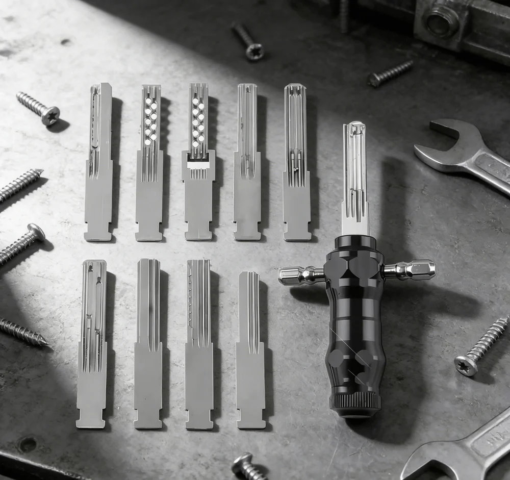 LockPro™ – Kompakt 9-i-1 rørformet lockpick-sæt