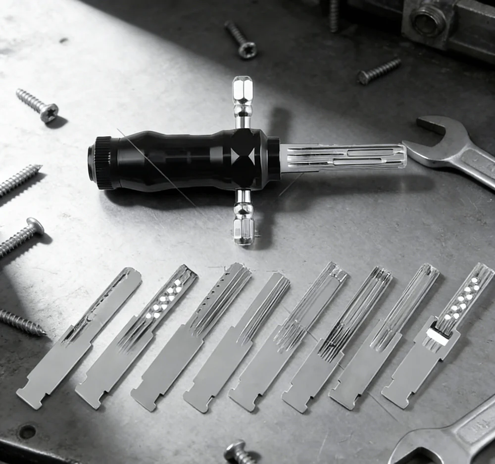 LockPro™ – Kompakt 9-i-1 rørformet lockpick-sæt - Image 5