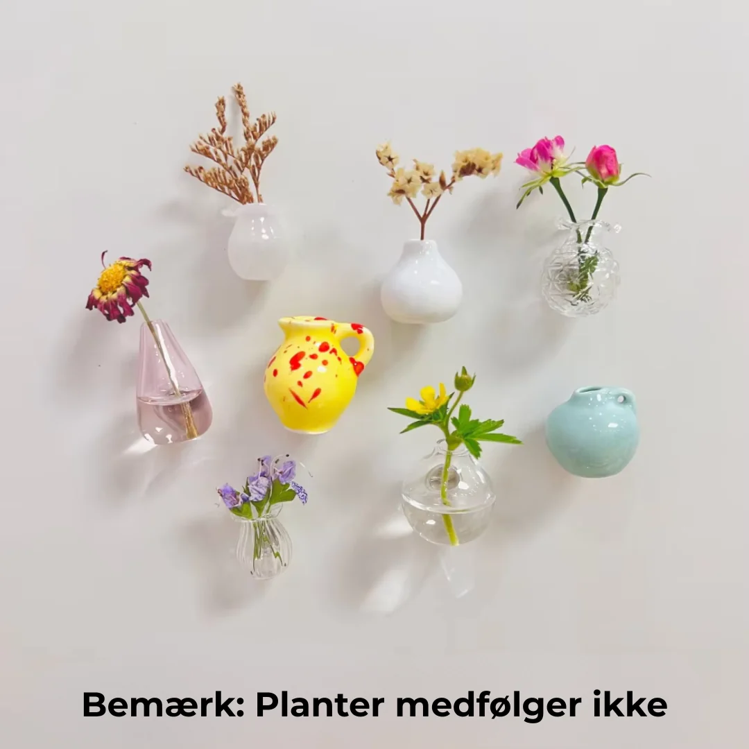 Minivasemagnet™ – Dekorative Keramikmagneter til Hjemmet (Sæt med 8) - Image 5