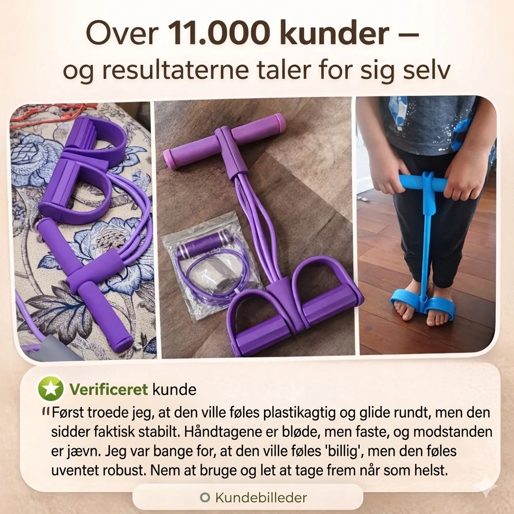 Multifunktionelt Træningsbånd – Modstandsbånd til Helkropstræning med Fodpedal - Image 2