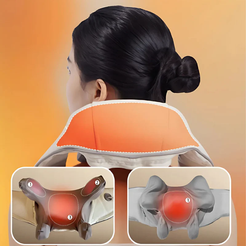 NeckMassager: Beroligende Hede Afslappende Nakke Og Skuldermassageapparat - Image 4