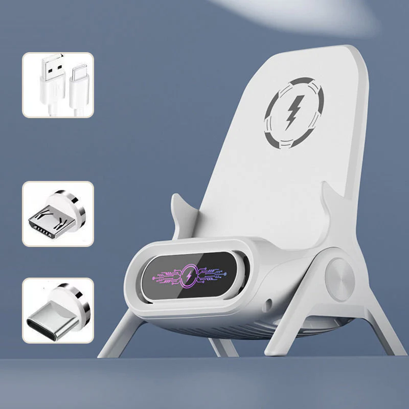 NordCharge™ | Multifunktionel trådløs hurtigoplader med telefonstand - Image 10