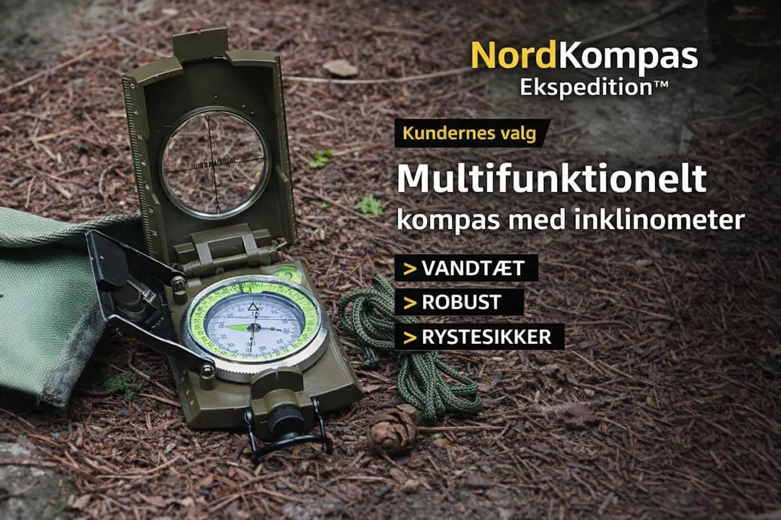 NordKompas™ Ekspedition – Robust kompas til friluftsliv og eventyr - Image 2