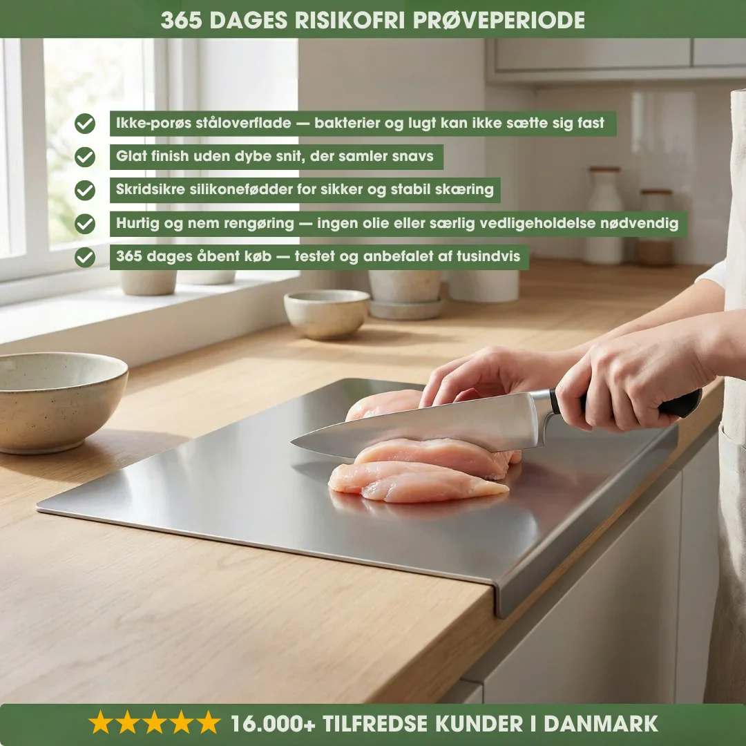 NordSkær™ – Hygiejnisk Skærebræt i Rustfrit Stål - Image 2