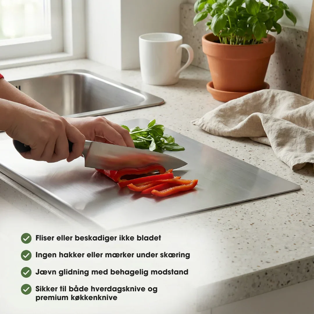 NordSkær™ – Hygiejnisk Skærebræt i Rustfrit Stål - Image 5