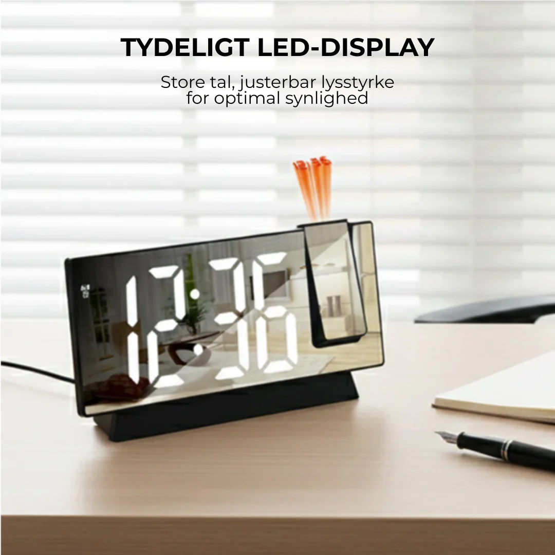 NordVåg™ LED Projektionsvækkeur - Vågn Klarere Hver Dag - Image 7