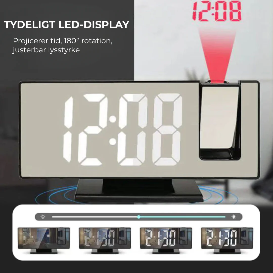 NordVåg™ LED Projektionsvækkeur - Vågn Klarere Hver Dag - Image 8