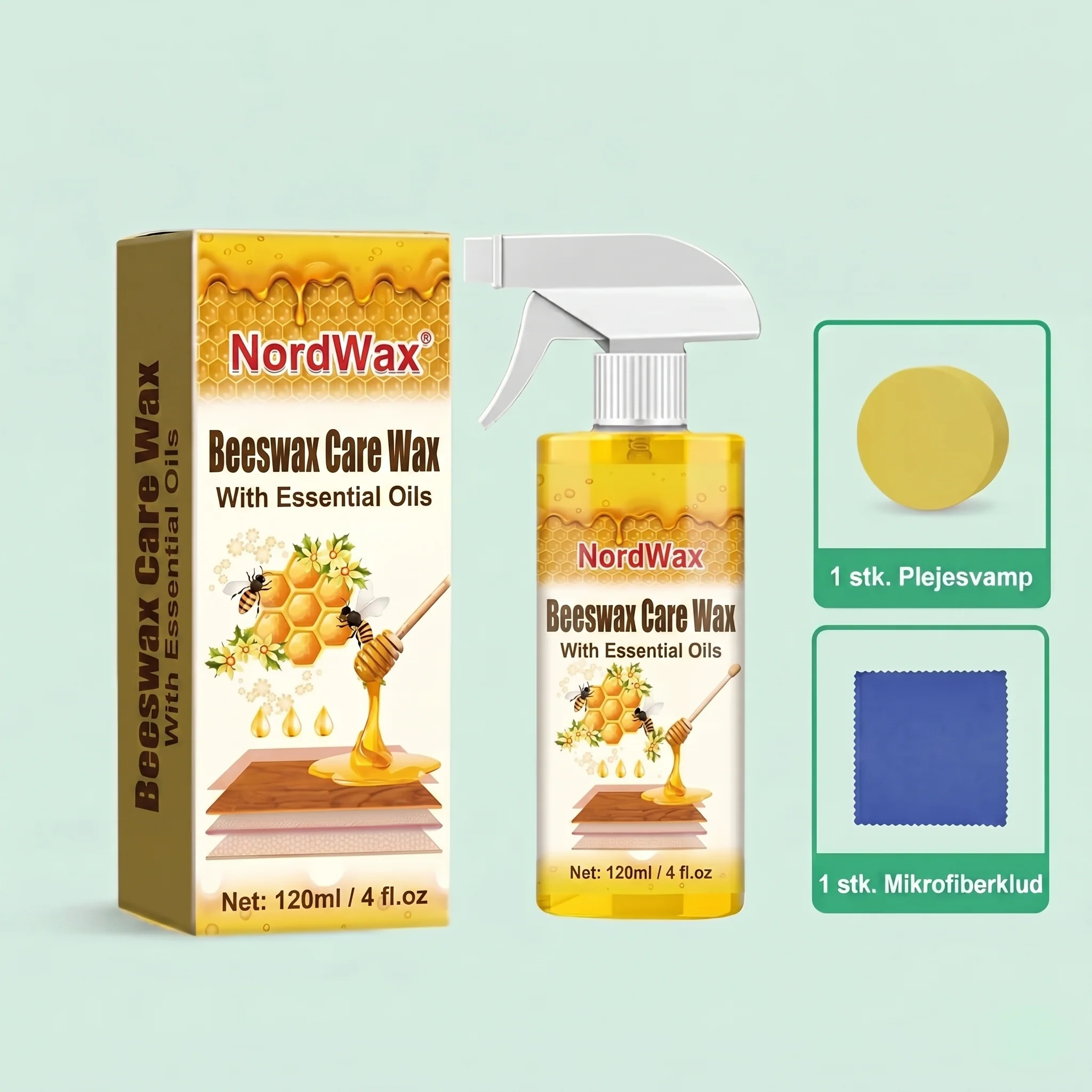 NordWax™ - Alt-i-en Bivoks Spray til Træpleje - Image 4