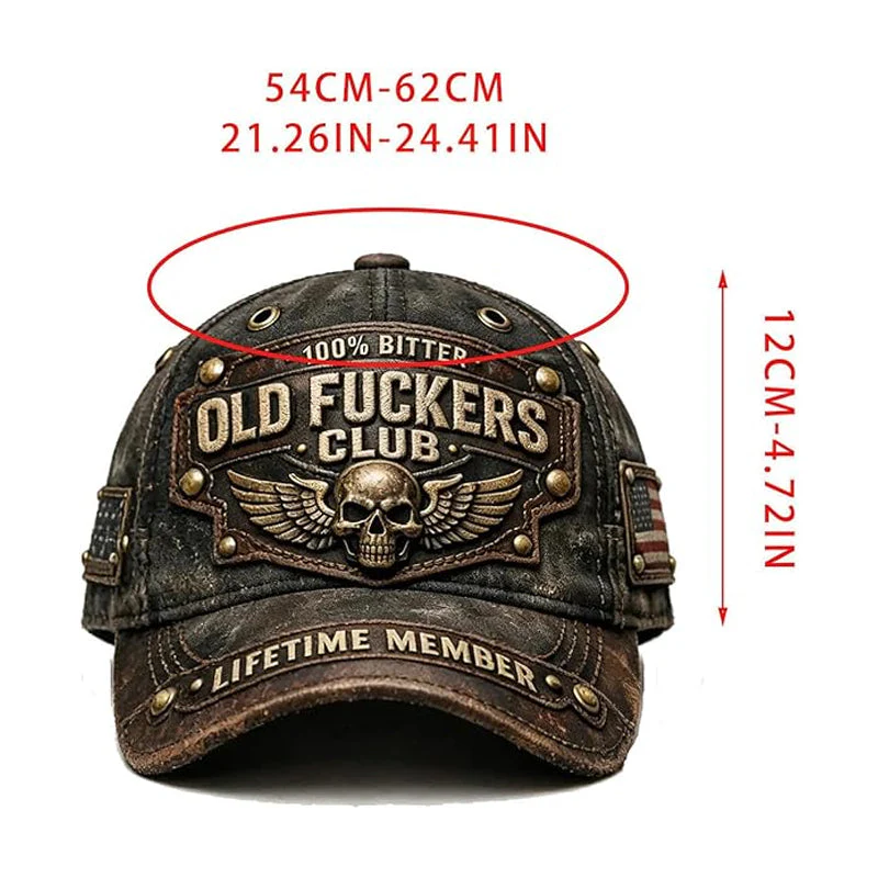 Old Fuckers Club™ Vintage Kasket – Rå Stil & Humor - Image 3