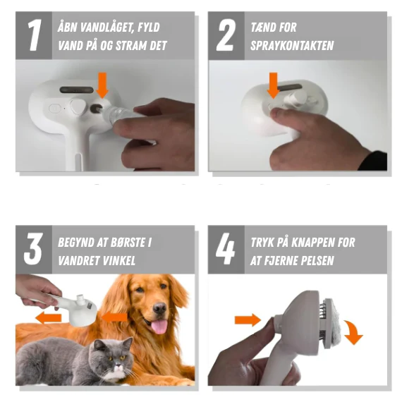 PetCare™ - Kæledyrsbørste med Tågespray og Massage - Image 5