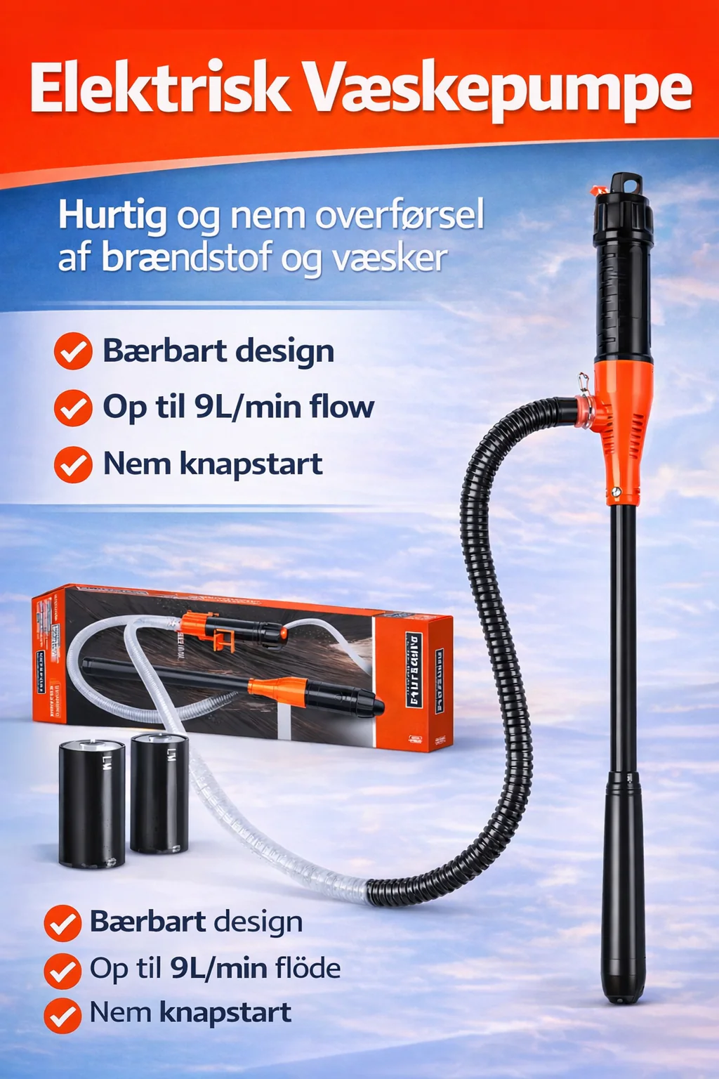 PumpKlar™ – Elektrisk Væskepumpe til Hurtig Overførsel - Image 6