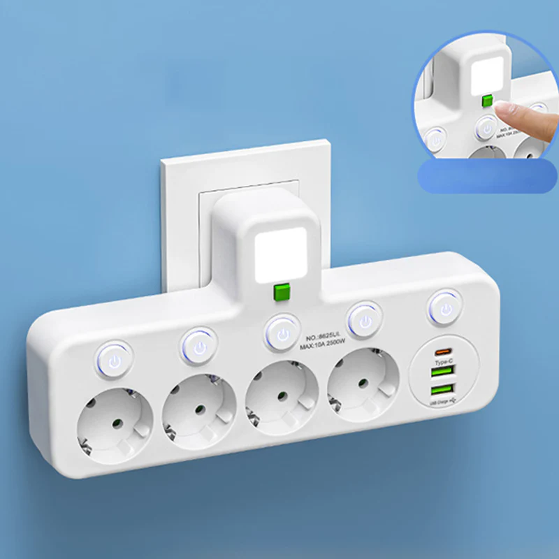 StrømHub™ – Alt-i-én stikdåse med USB-opladning og blødt natlys - Image 11