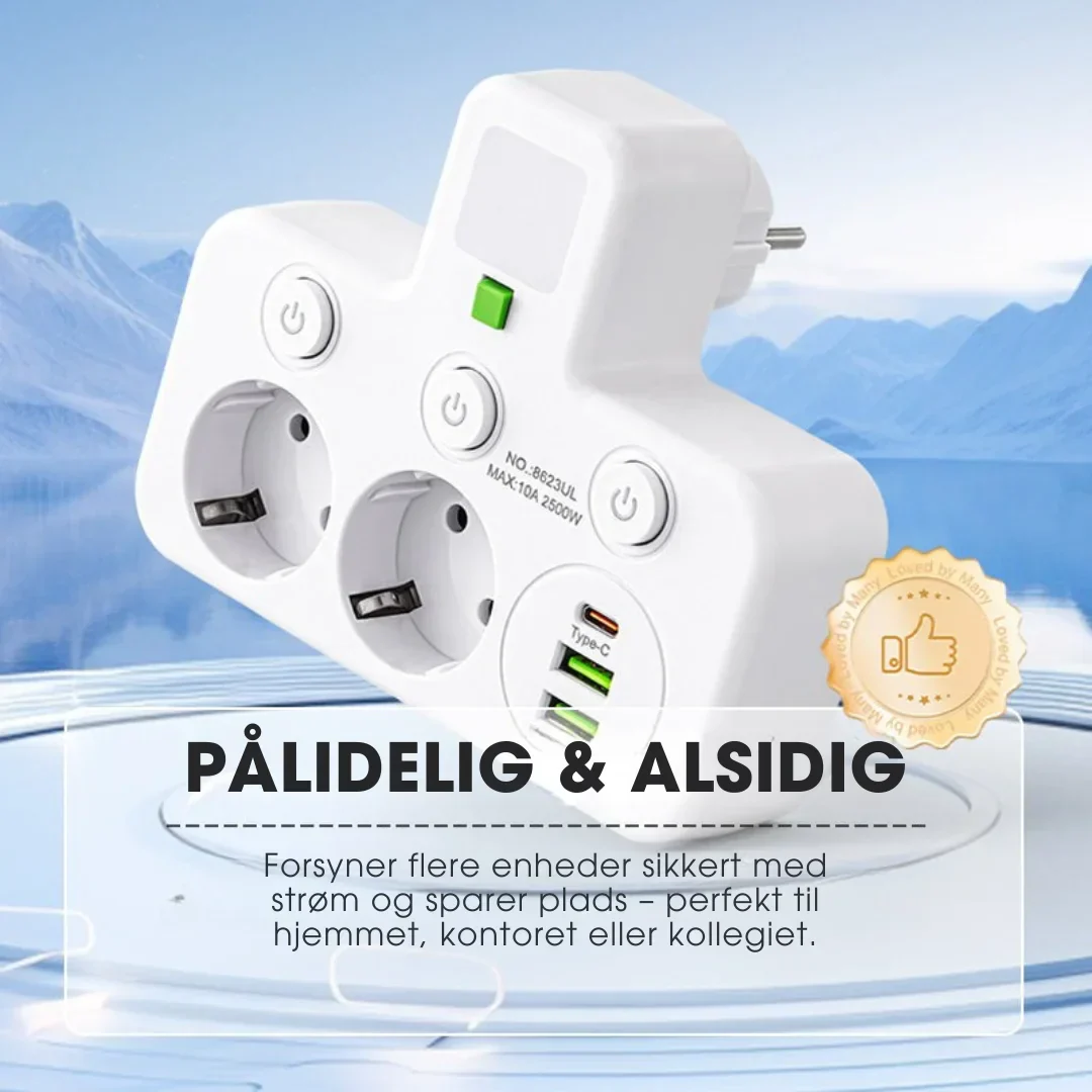 StrømHub™ – Alt-i-én stikdåse med USB-opladning og blødt natlys - Image 7