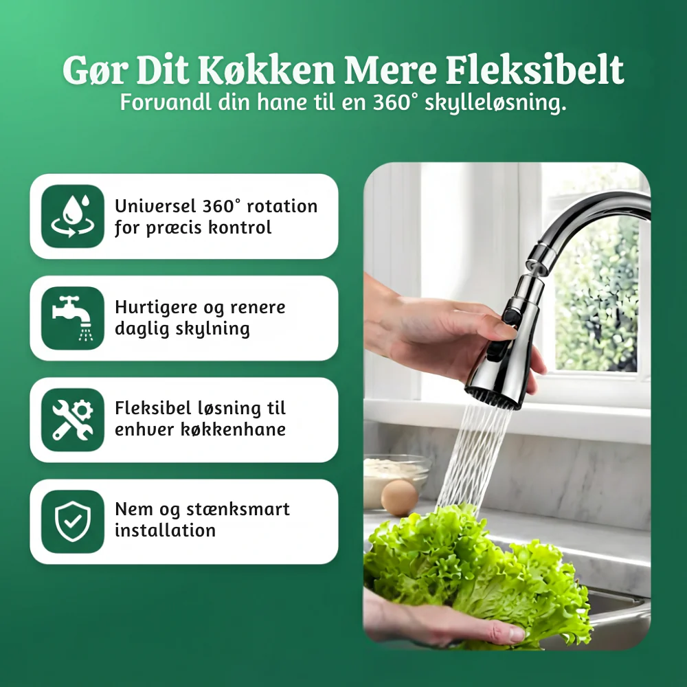 VandFlow™ – Universel 360° Roterende Køkkenhane Forlænger - Image 5