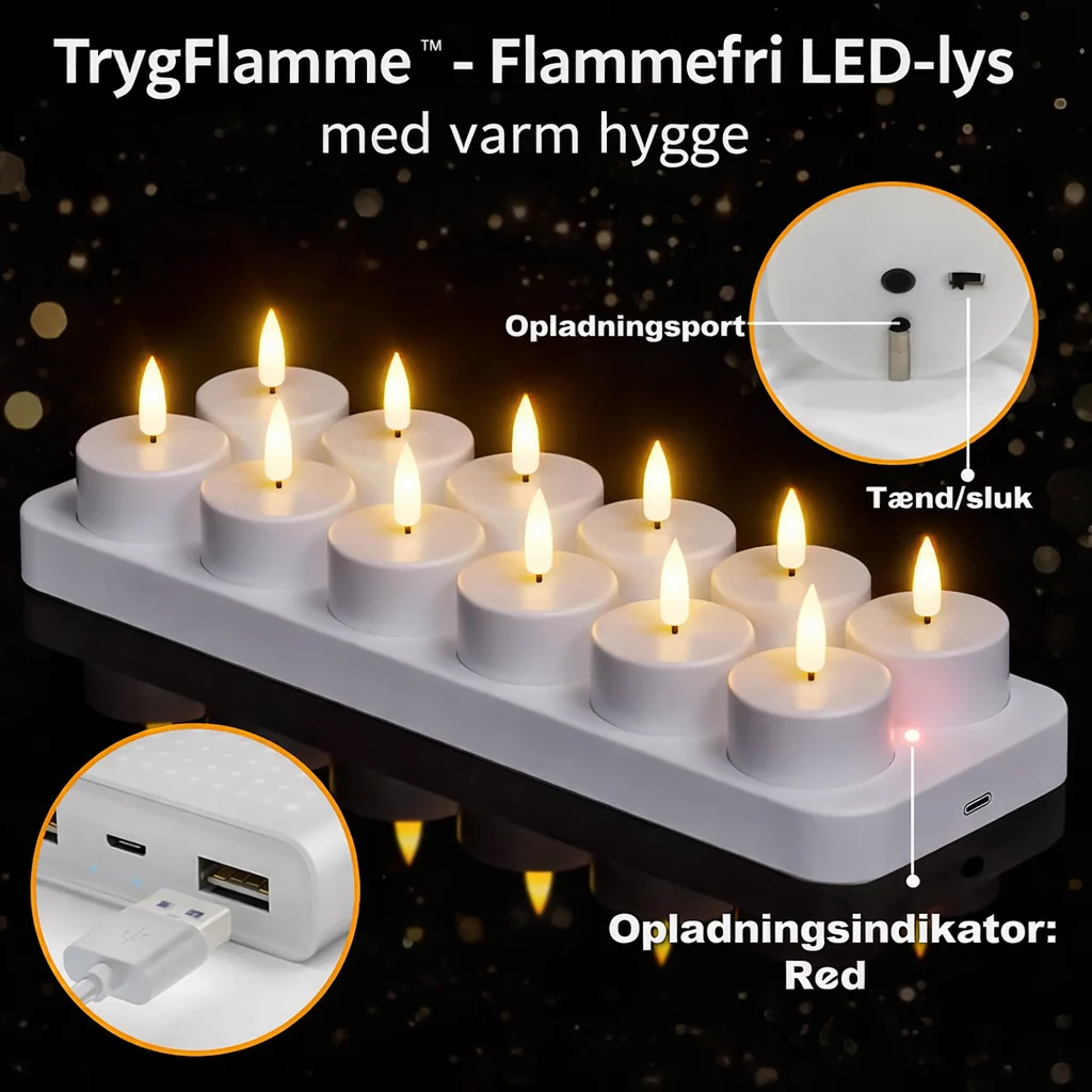 TrygFlamme™ - Flammefri LED-lys med varm hygge - Image 3