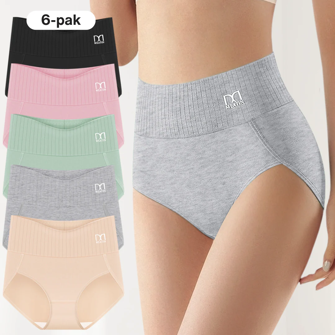 TrygForm™ | 6-pak åndbare og behagelige trusser med høj talje og mavestøtte - Image 6