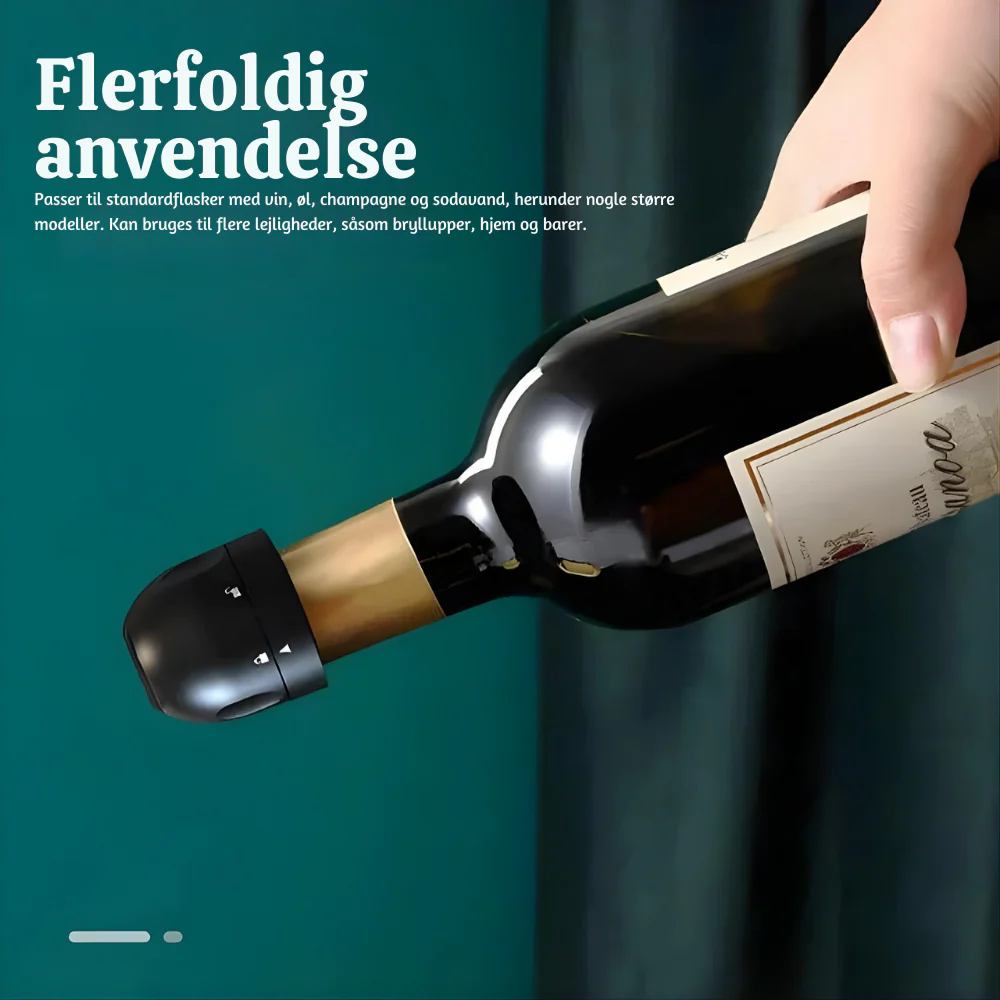 VinoLås™ – Roterende Lufttæt Flaske­forsegler til Vin & Drikkevarer - Image 2